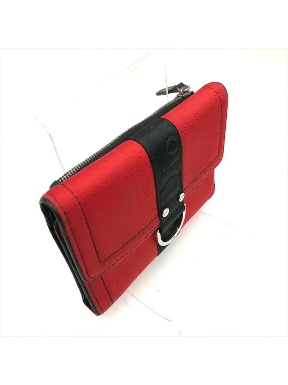 Dior Hardcore Trifold Canvas Leather Compact Wallet